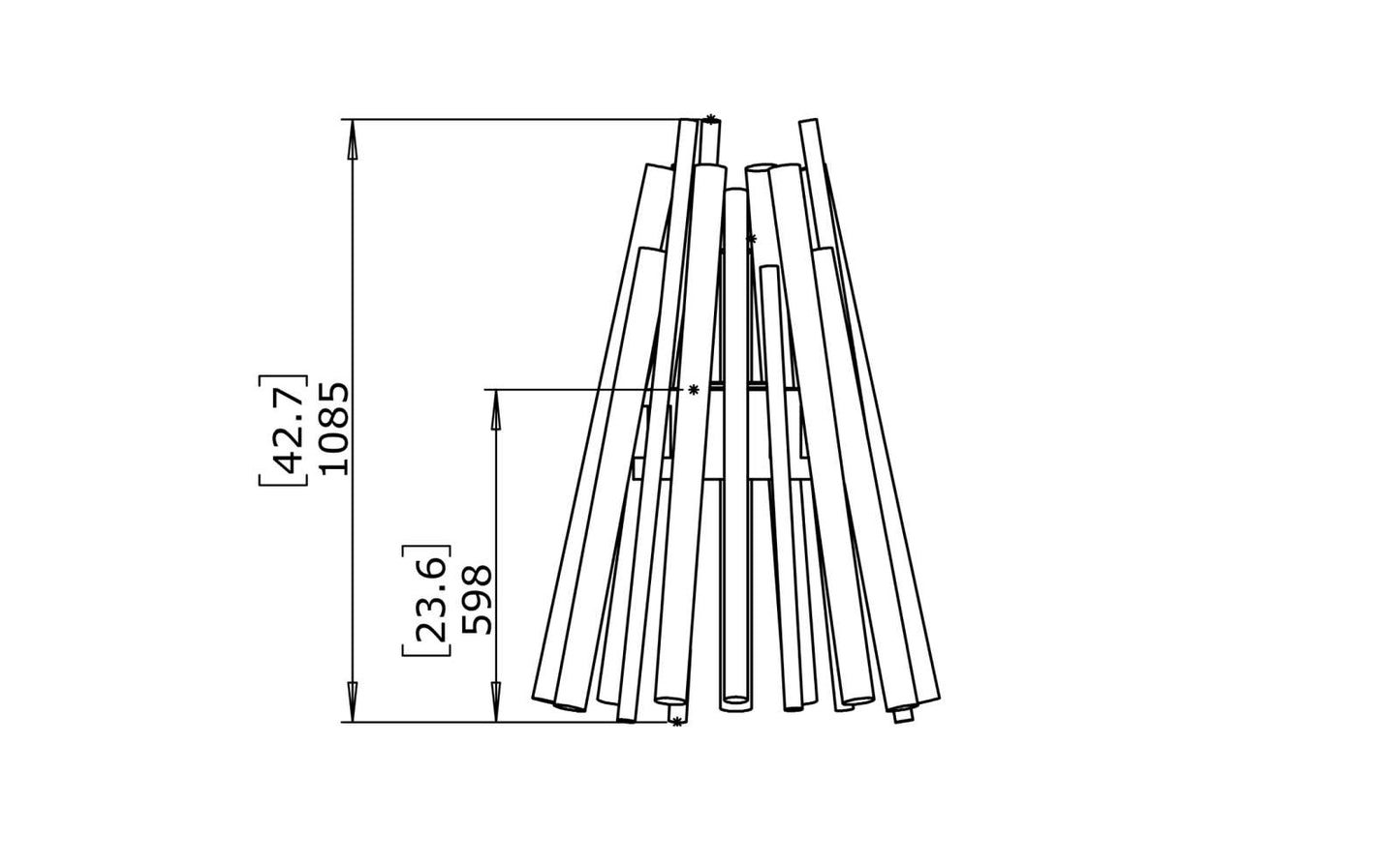 EcoSmart Fire - Stix 8 - Fire Pit - Black