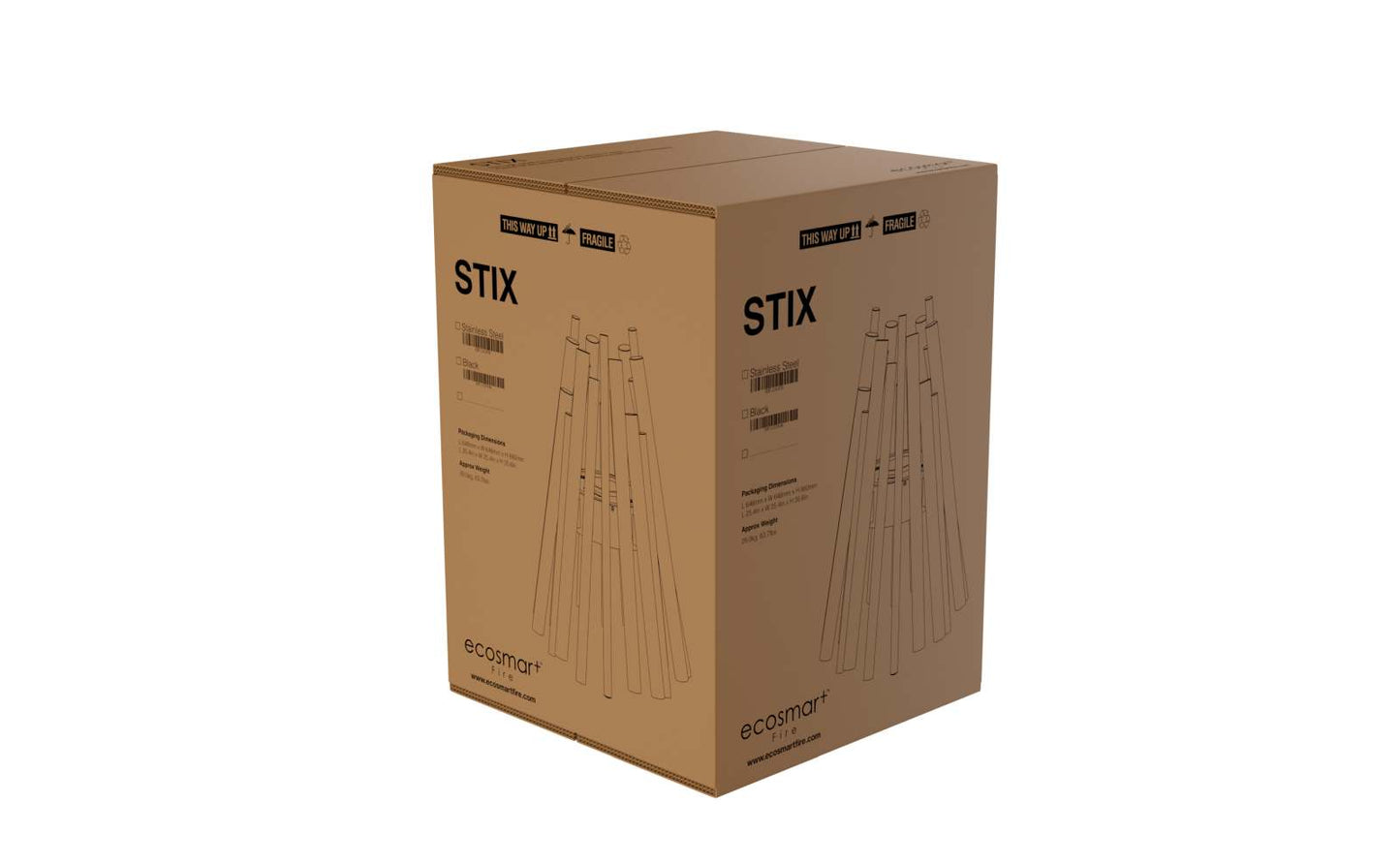 EcoSmart Fire - Stix - Fire Pit - Stainless Steel