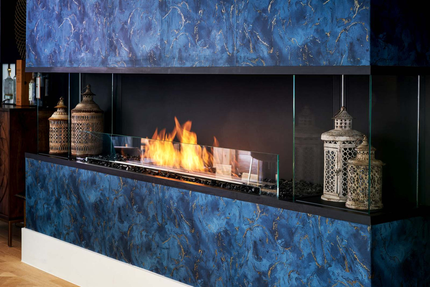EcoSmart - Flex Fireplace 104BY.BX2 - Bay - Black