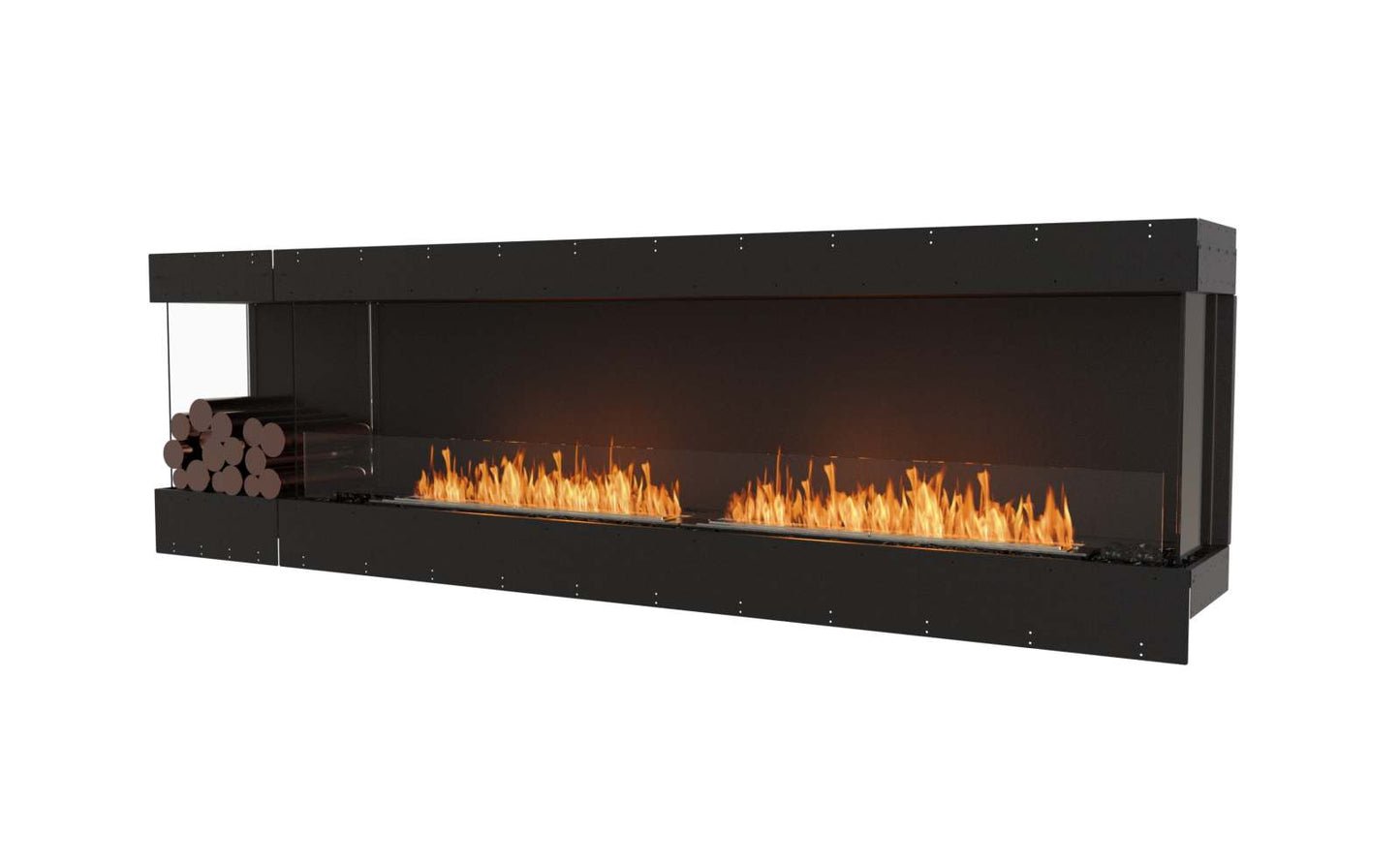 EcoSmart - Flex Fireplace 104BY.BXL - Bay - Black