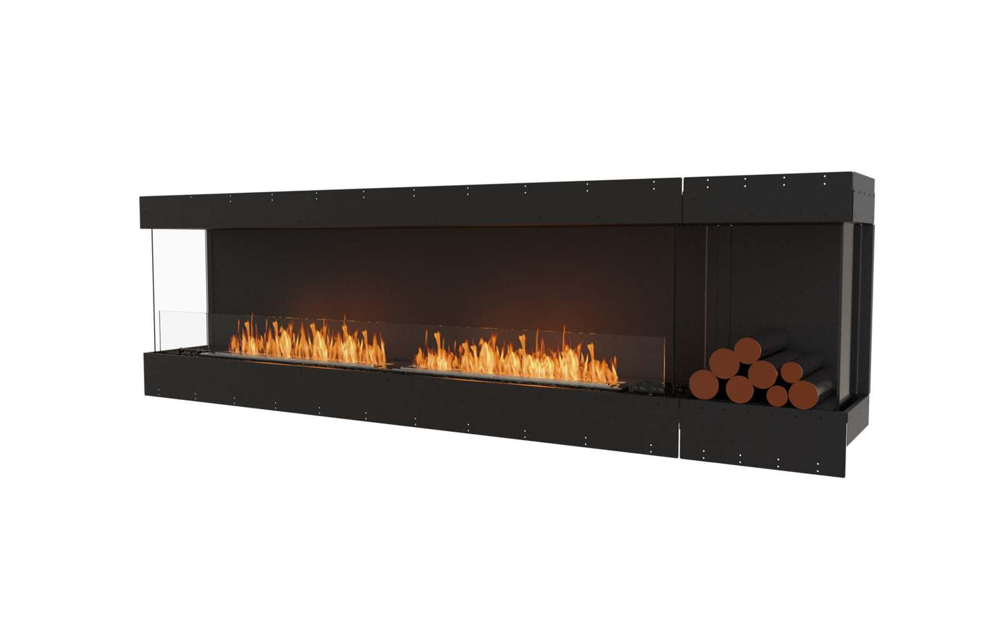 EcoSmart - Flex Fireplace 104BY.BXR - Bay - Black