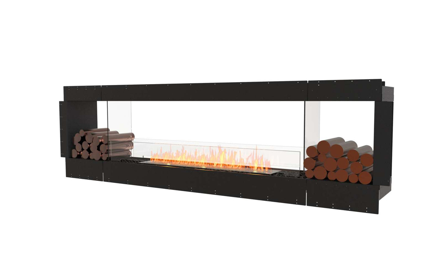 EcoSmart - Flex Fireplace 104DB.BX2 - Double Sided - Black