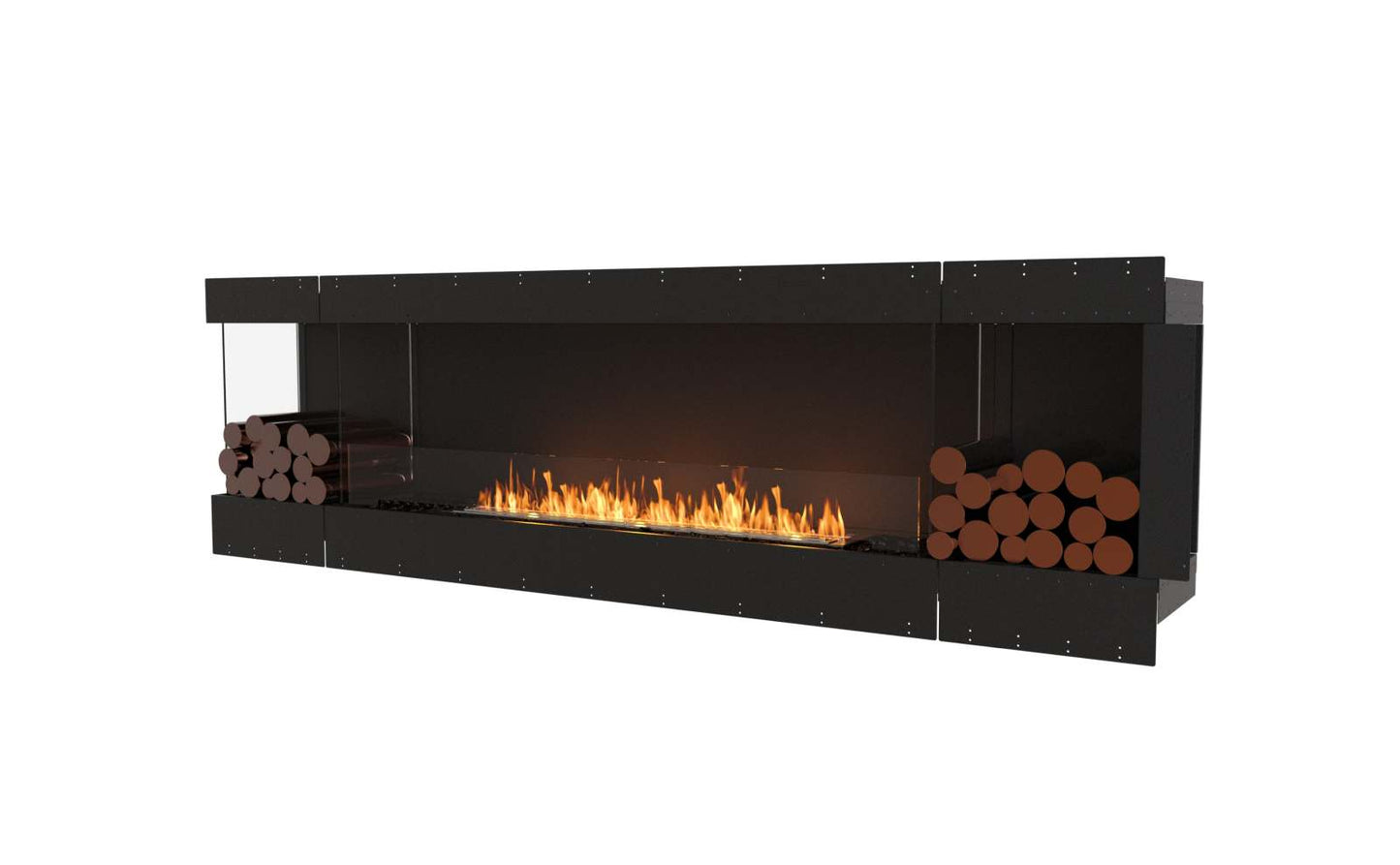 EcoSmart - Flex Fireplace 104LC.BX2 - Left Corner - Black