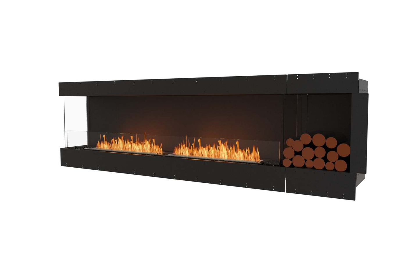 EcoSmart - Flex Fireplace 104LC.BXR - Left Corner - Black
