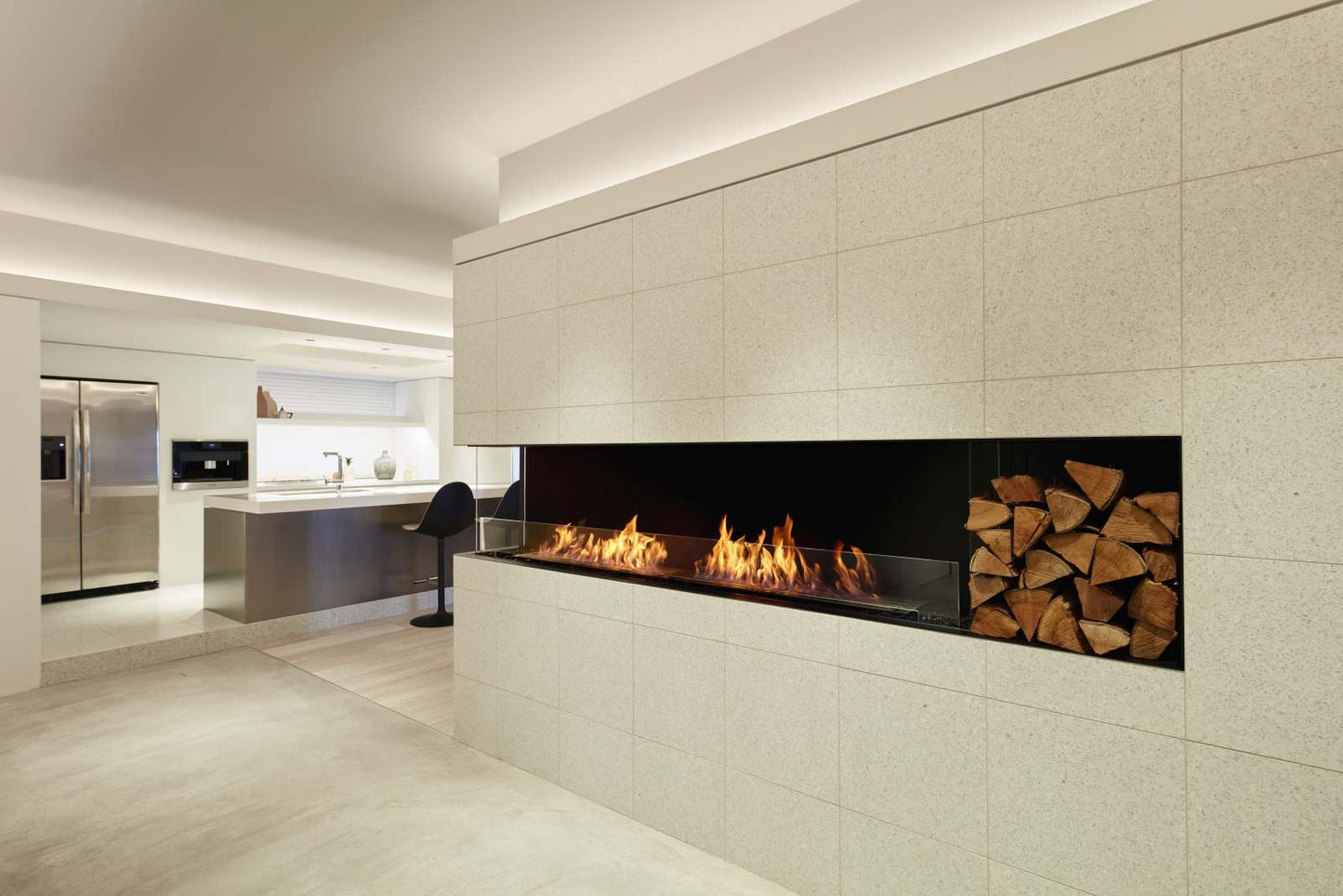 EcoSmart - Flex Fireplace 104LC.BXR - Left Corner - Black