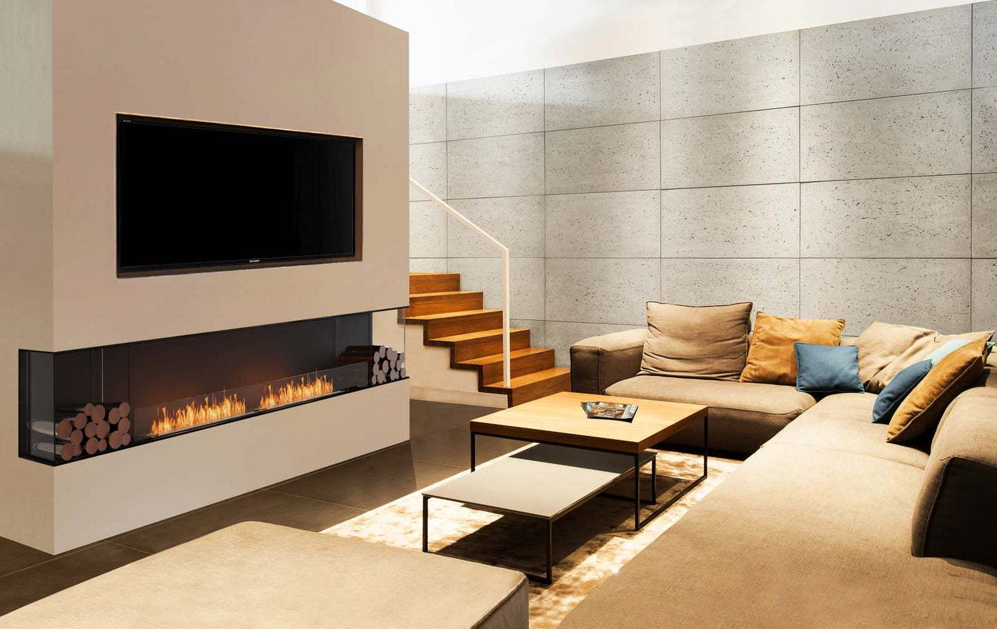 EcoSmart - Flex Fireplace 122BY.BX2 - Bay - Black