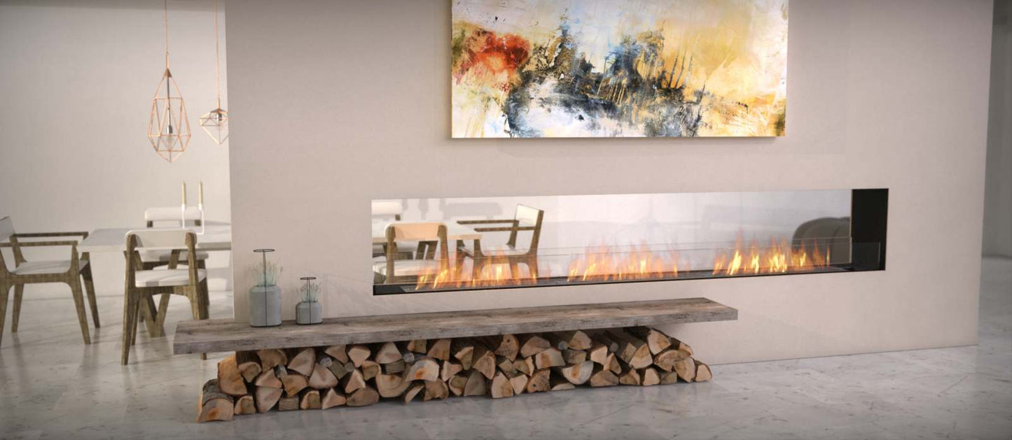 EcoSmart - Flex Fireplace 122DB - Double Sided - Black