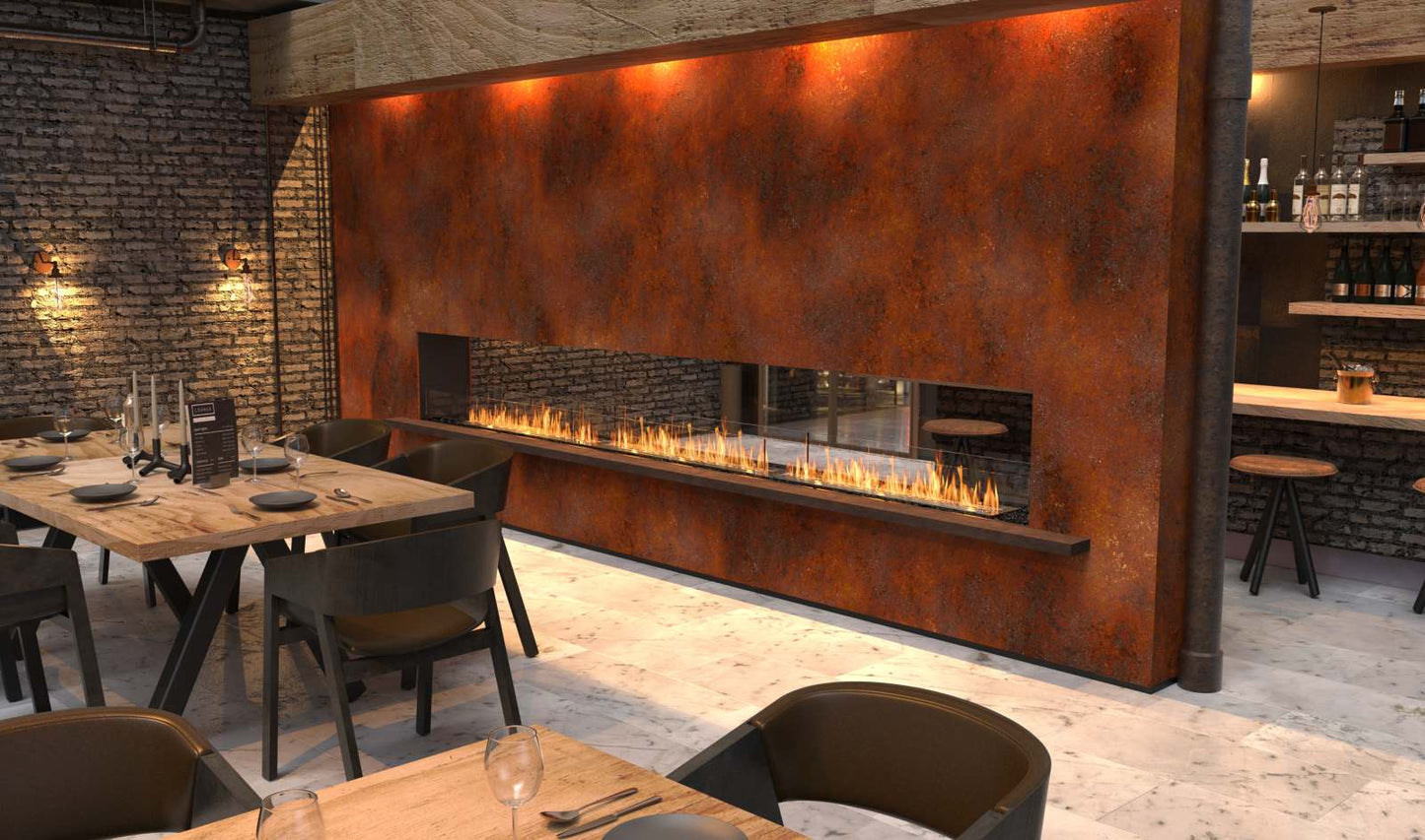 EcoSmart - Flex Fireplace 158DB - Double Sided - Black