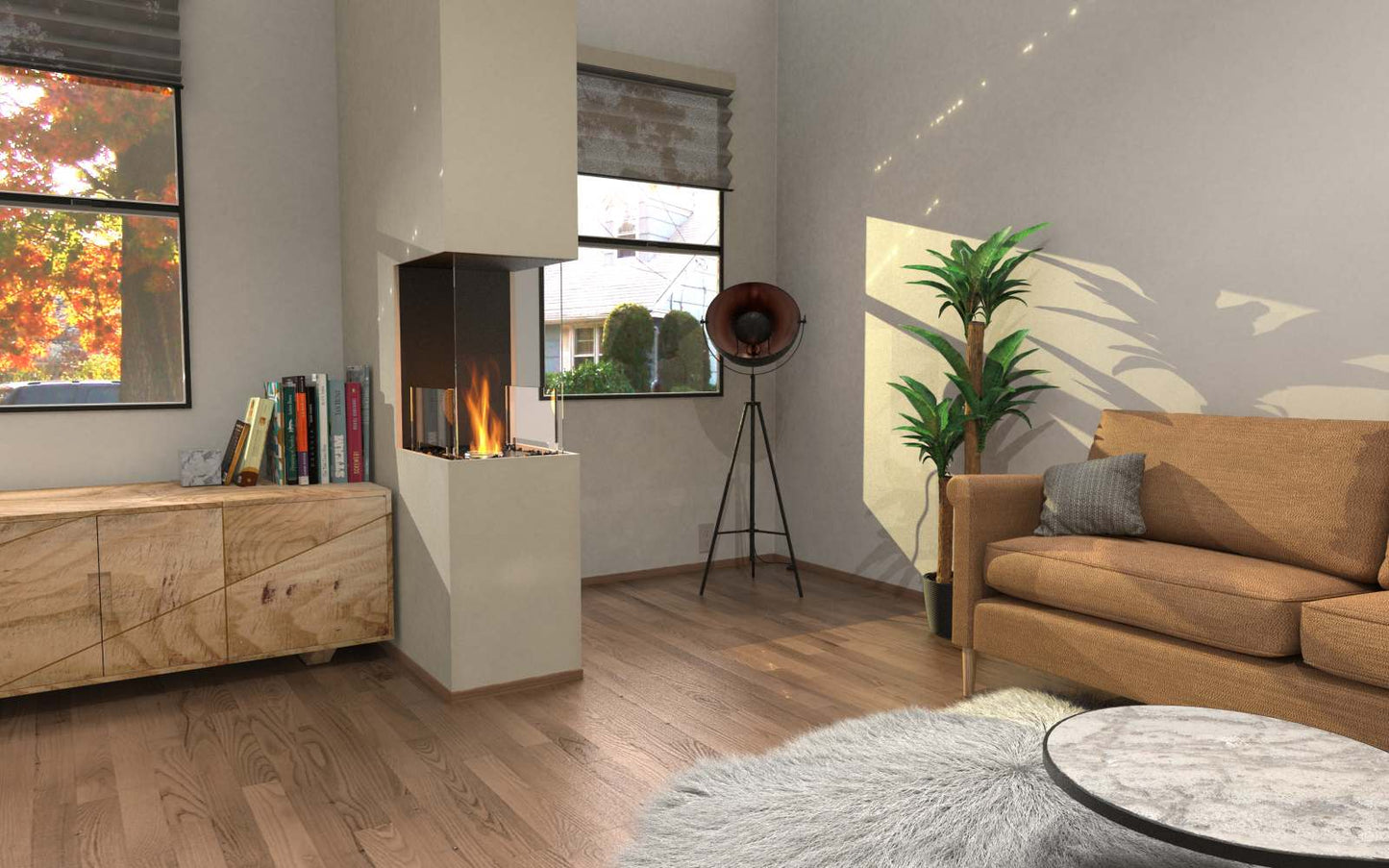 EcoSmart - Flex Fireplace 18PN - Peninsula - Black
