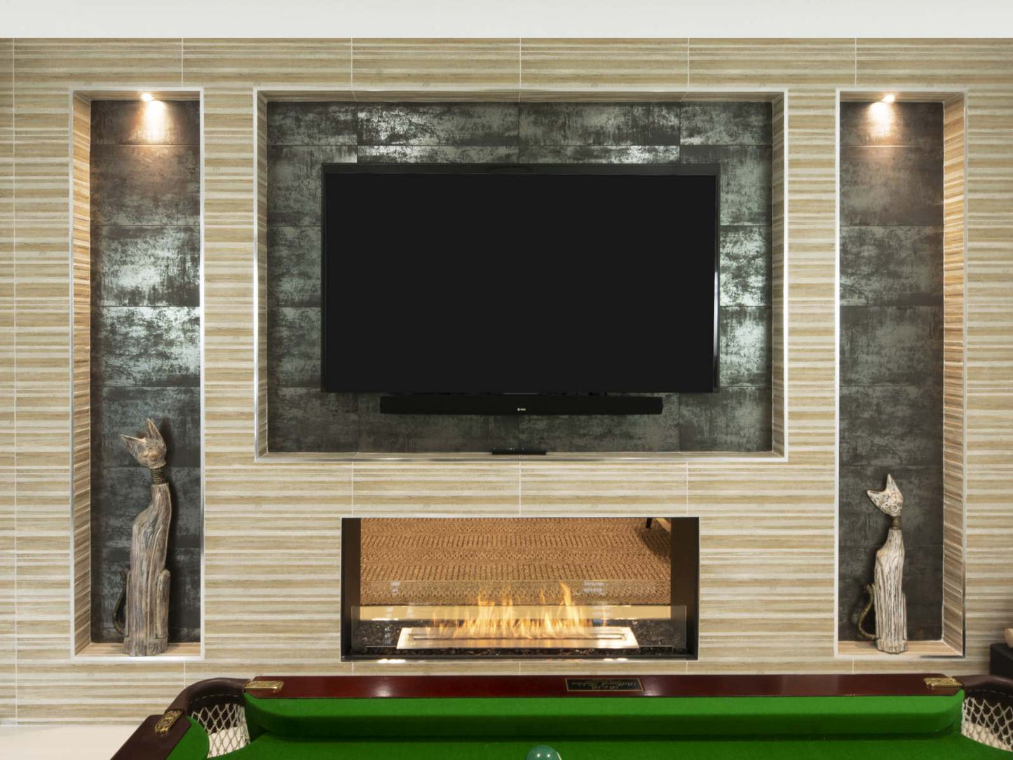 EcoSmart - Flex Fireplace 50DB - Double Sided - Black