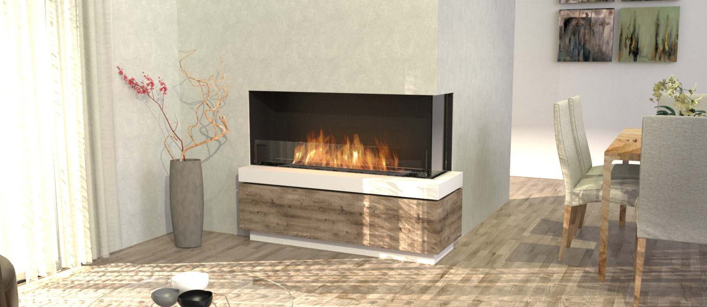 EcoSmart - Flex Fireplace 50RC - Right Corner - Black