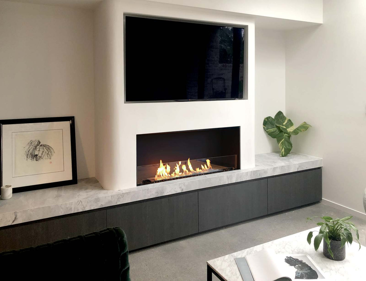 EcoSmart - Flex Fireplace 50SS - Single Sided - Black