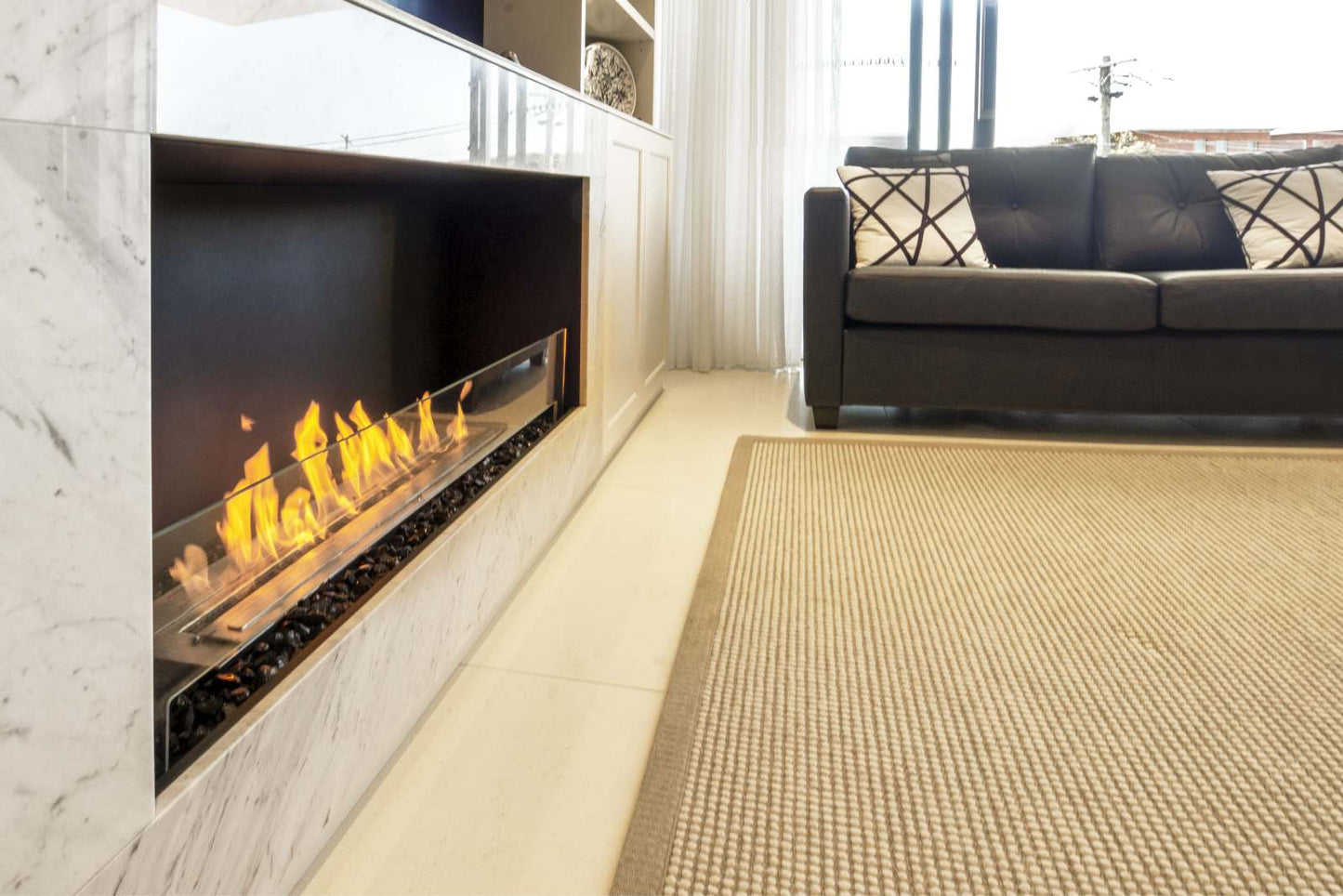 EcoSmart - Flex Fireplace 50SS - Single Sided - Black