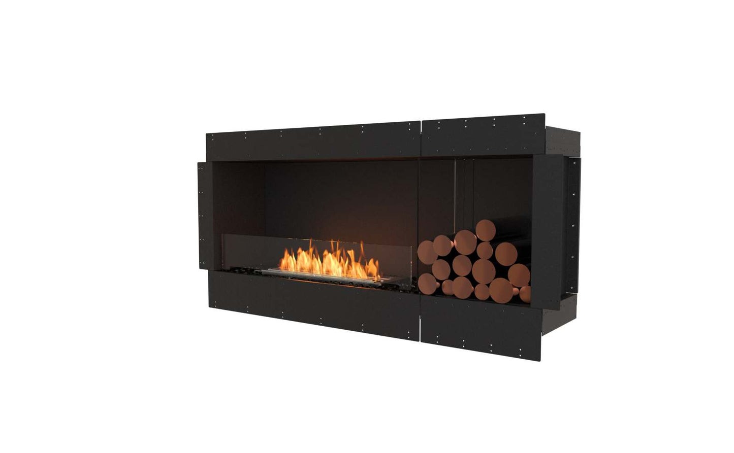 EcoSmart - Flex Fireplace 60SS.BXR - Single Sided - Black