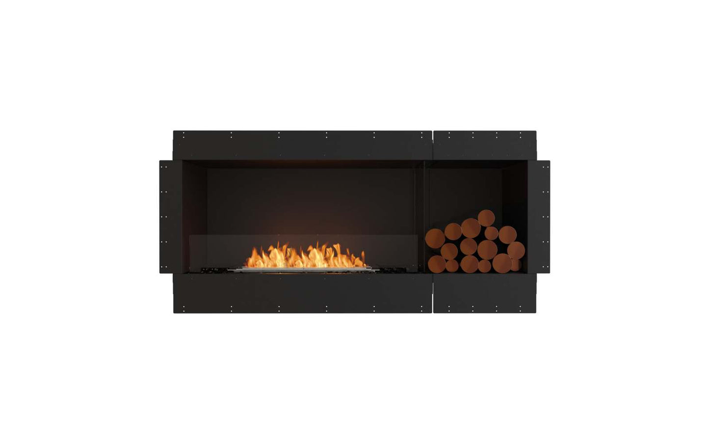 EcoSmart - Flex Fireplace 60SS.BXR - Single Sided - Black