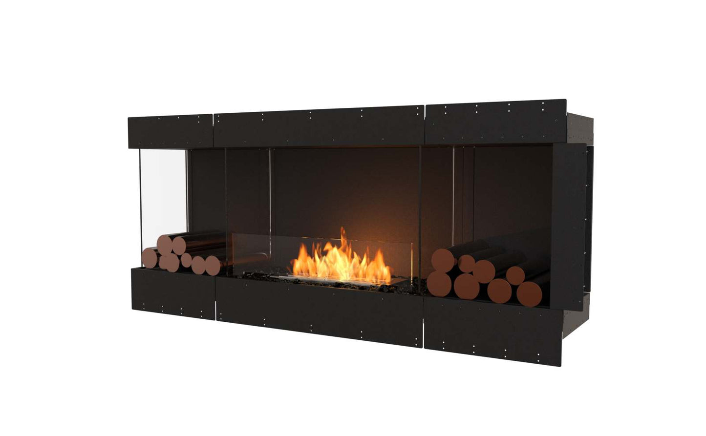 EcoSmart - Flex Fireplace 68LC.BX2 - Left Corner - Black