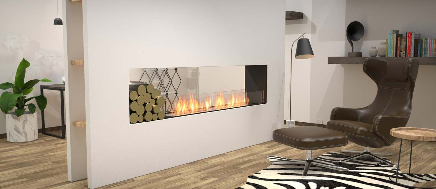 EcoSmart - Flex Fireplace 86DB.BX1 - Double Sided - Black