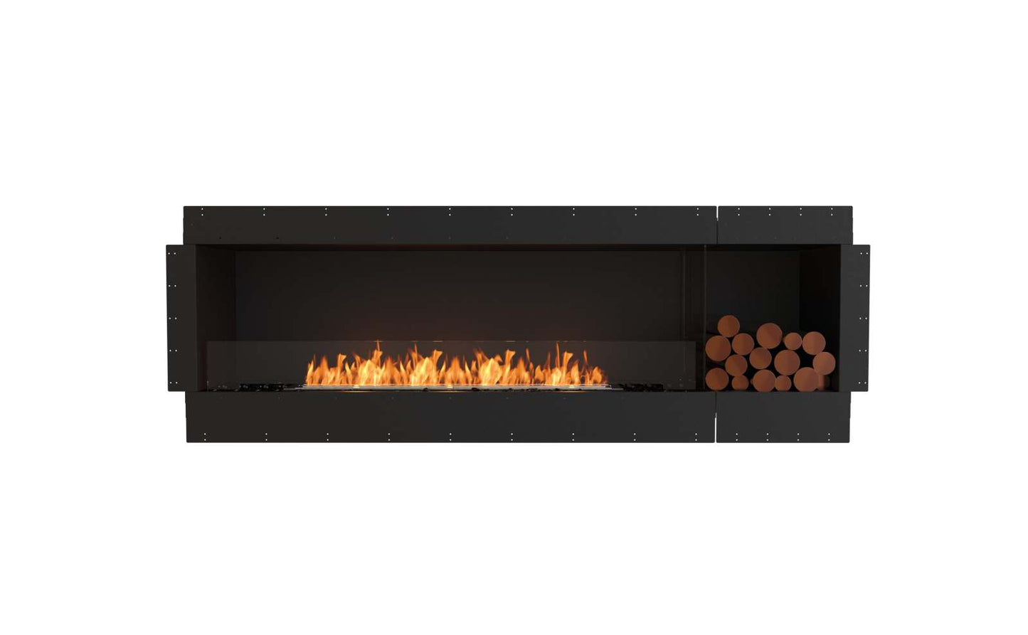 EcoSmart - Flex Fireplace 86SS.BXR - Single Sided - Black
