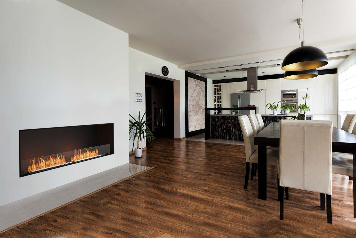 EcoSmart - Flex Fireplace 86SS - Single Sided - Black