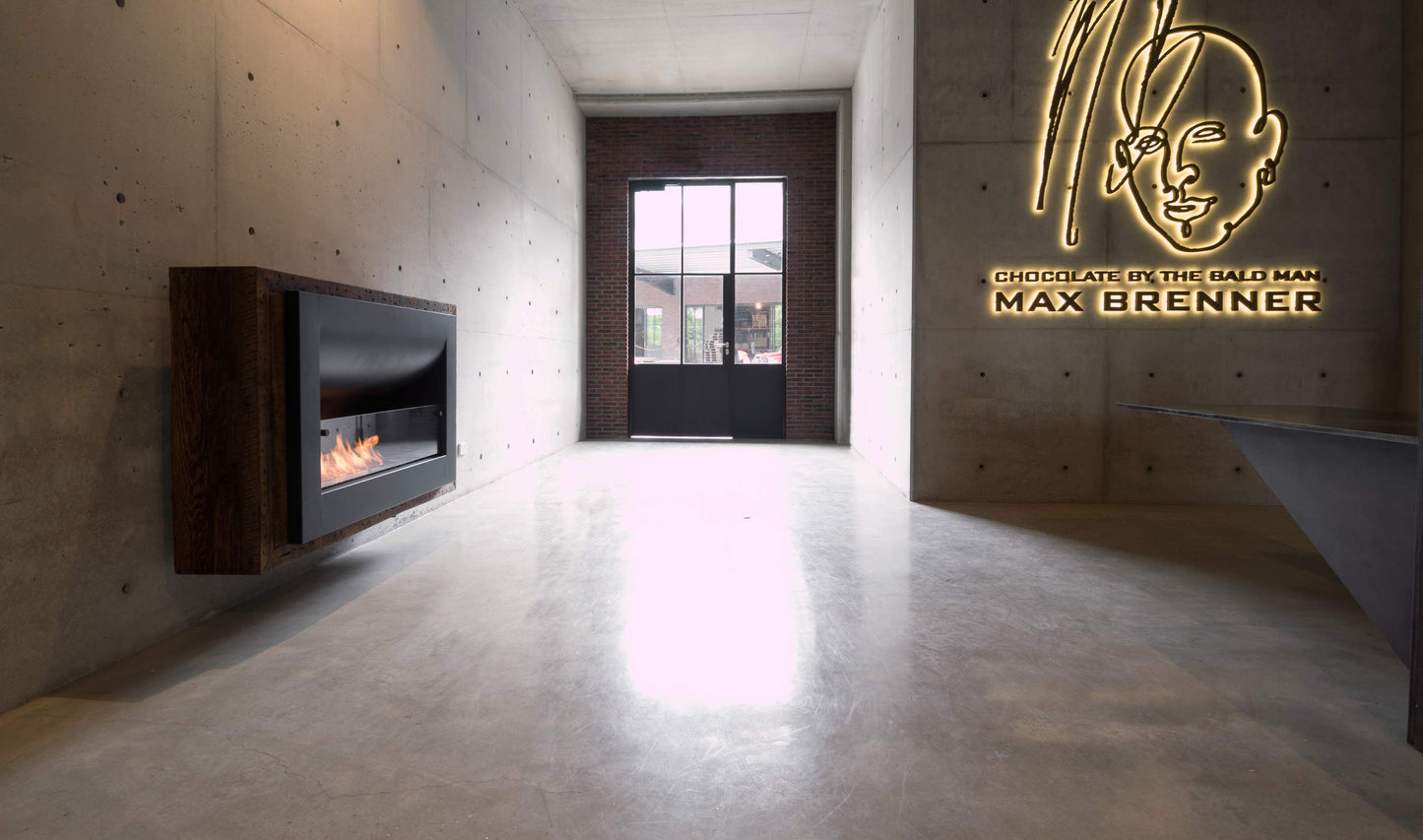 EcoSmart - Firebox 1100CV - Curved Fireplace - Black