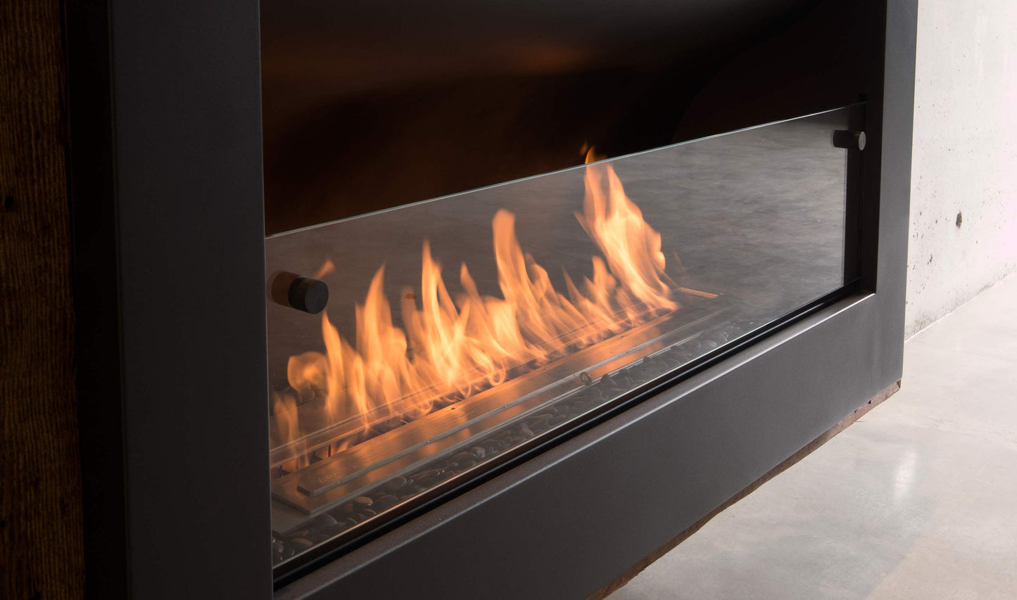 EcoSmart - Firebox 1100CV - Curved Fireplace - Black