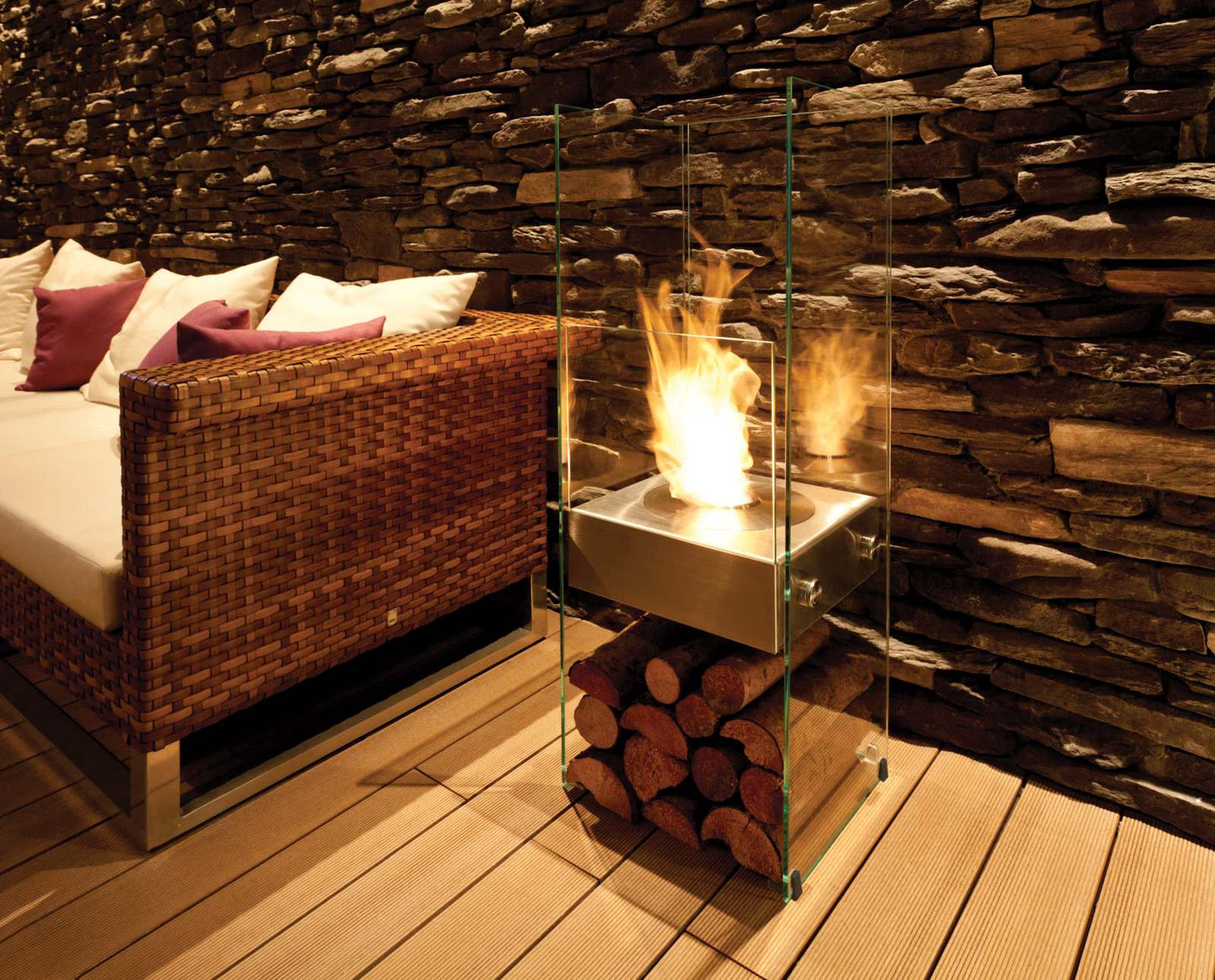 EcoSmart Fire - Ghost - Designer Fireplace - Stainless Steel