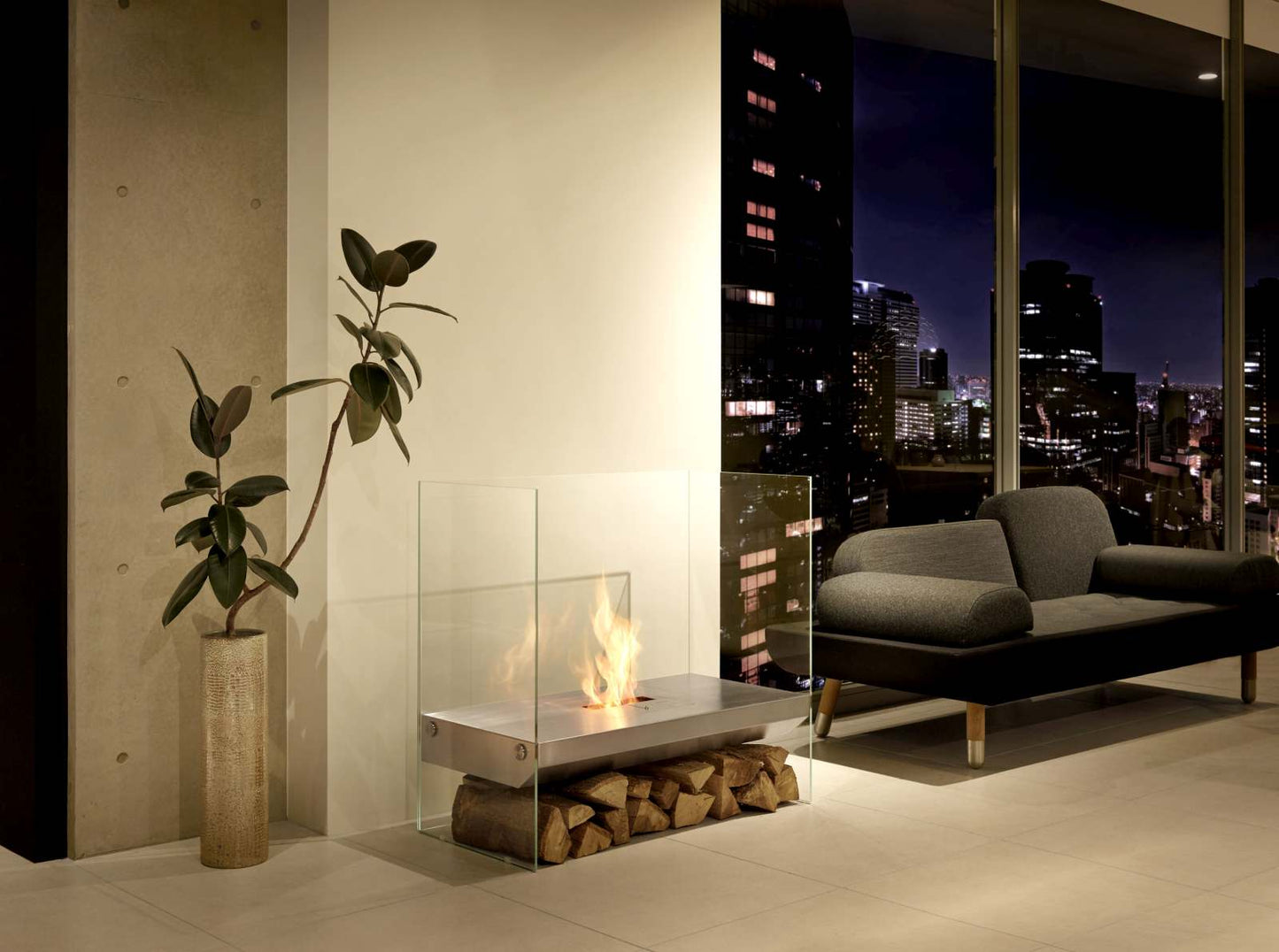 EcoSmart Fire - Igloo - Designer Fireplace - Stainless Steel