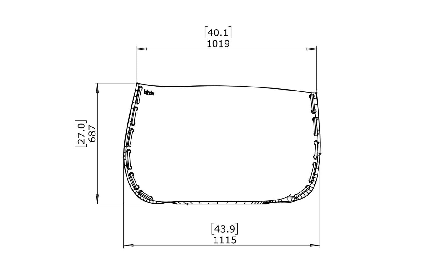 Blinde Design - Stitch 100 - Planter - Graphite