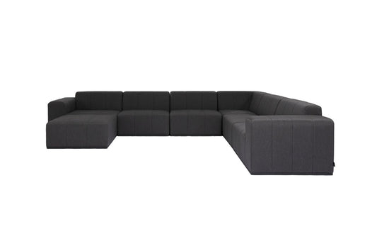 Connect Modular 7 U-Sofa Chaise Sectional - Indoor and Outdoor Modular Sofa