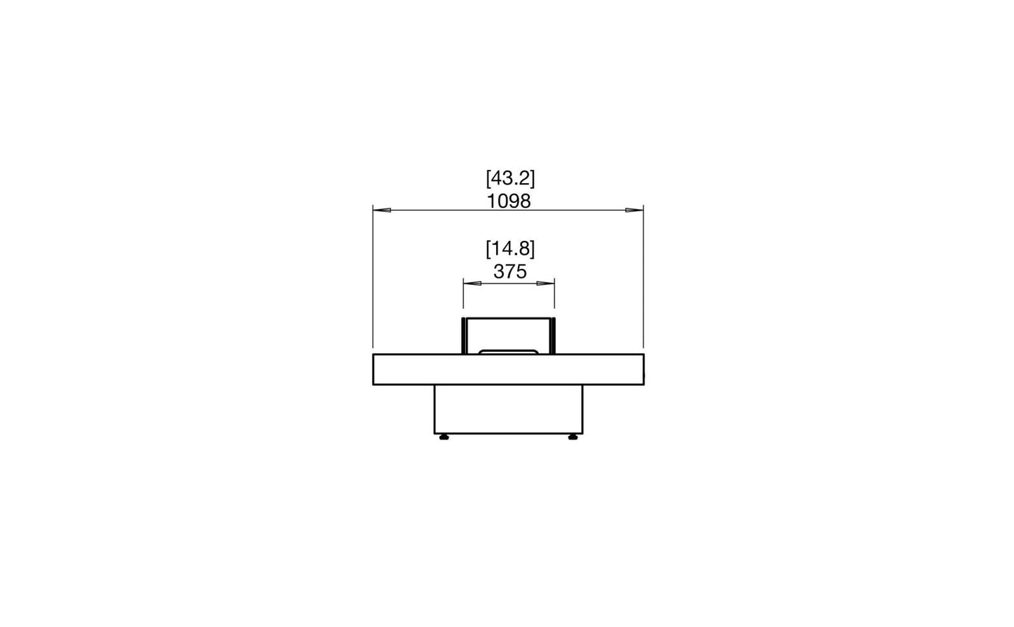 EcoSmart Fire - Gin 90 (Low) - Gas Fire Pit Table - Bone