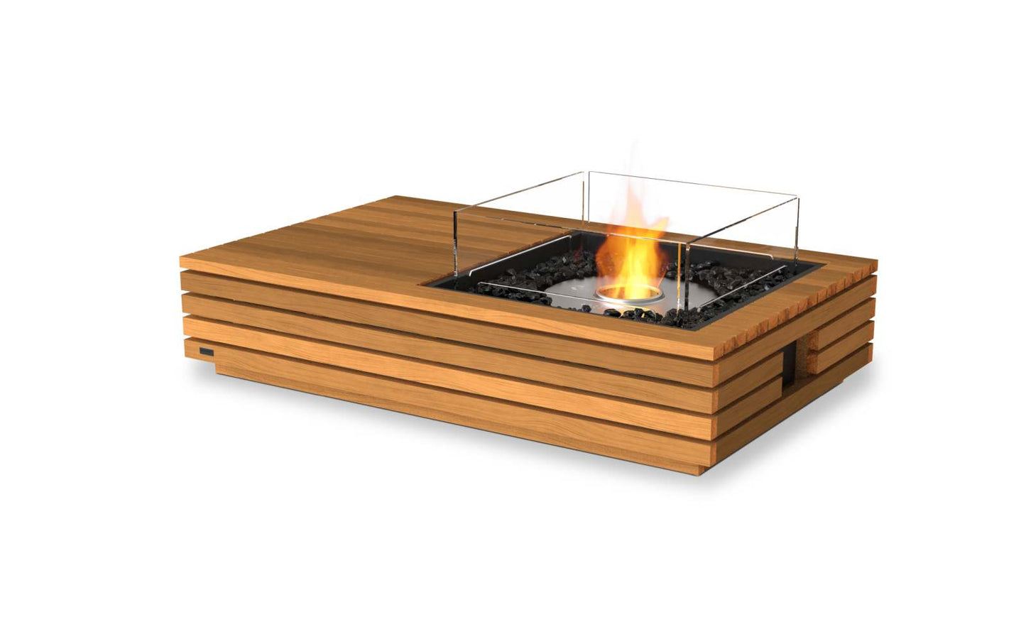 EcoSmart Fire - Manhattan 50 - Gas Fire Pit Table - Teak