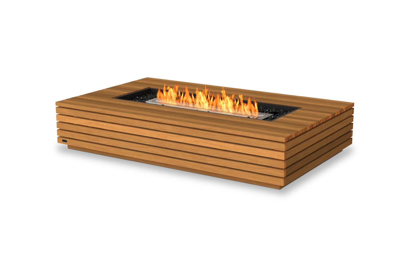 EcoSmart Fire - Wharf 65 - Gas Fire Pit Table - Teak