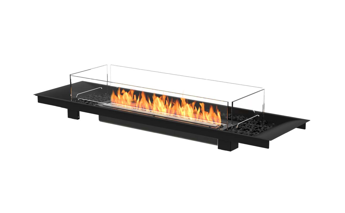 EcoSmart Fire - Linear Curved 65 - Fire Pit Kit - Black