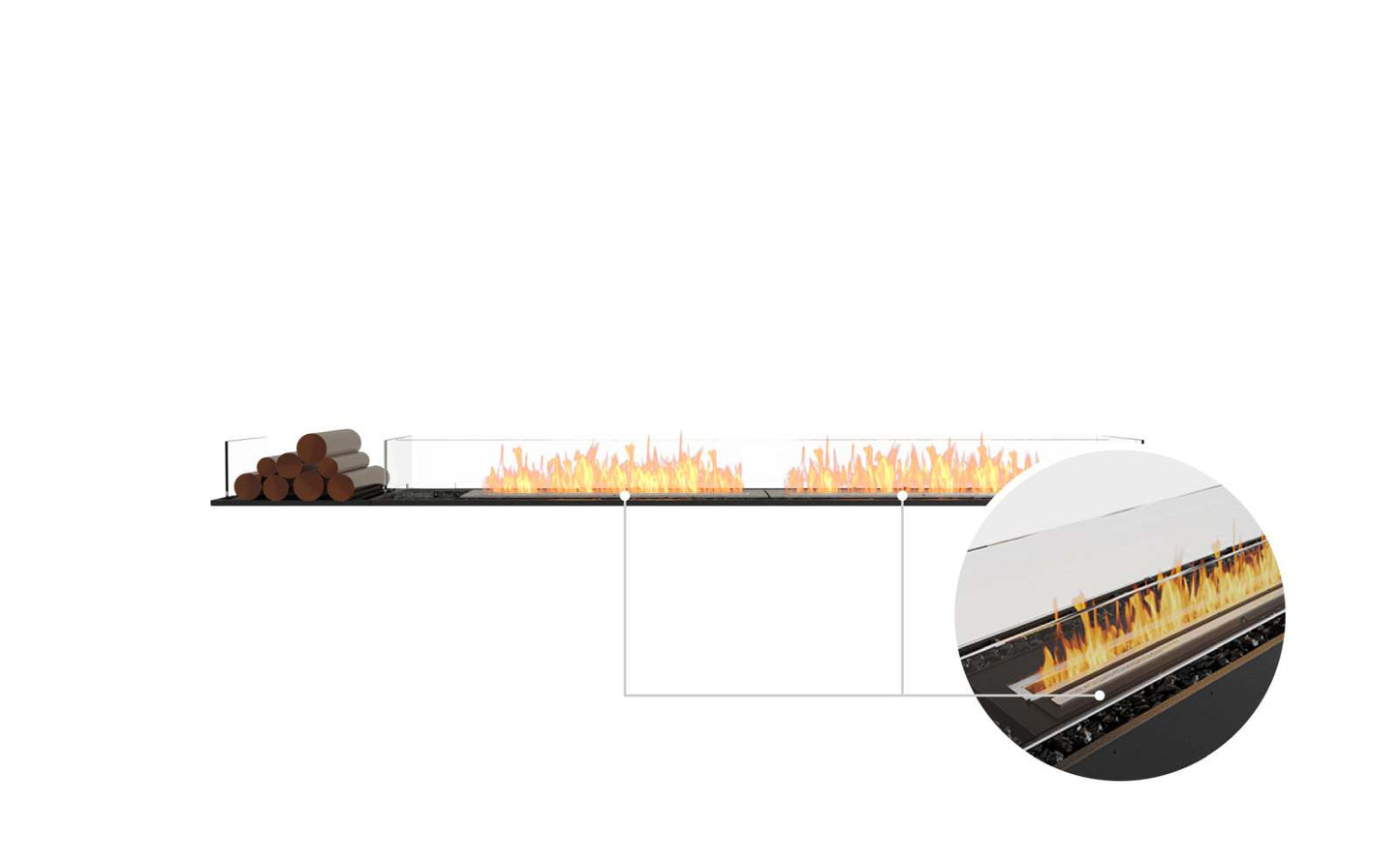 EcoSmart - Flex Fireplace 104BN.BX1 - Bench - Black