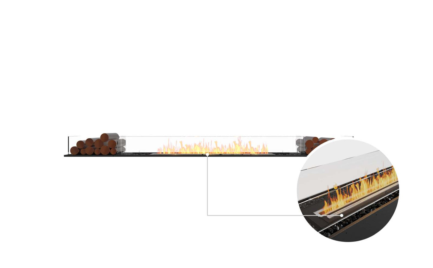 EcoSmart - Flex Fireplace 104BN.BX2 - Bench - Black