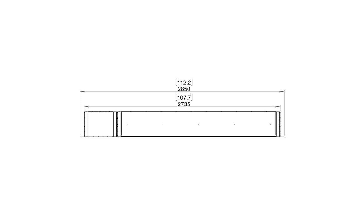 EcoSmart - Flex Fireplace 104DB.BX1 - Double Sided - Black