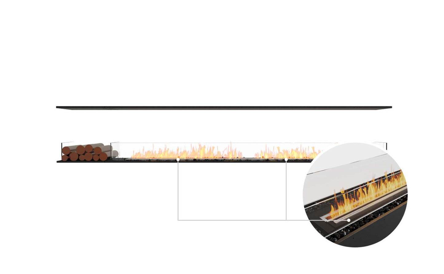 EcoSmart - Flex Fireplace 122IL.BX1 - Island - Black