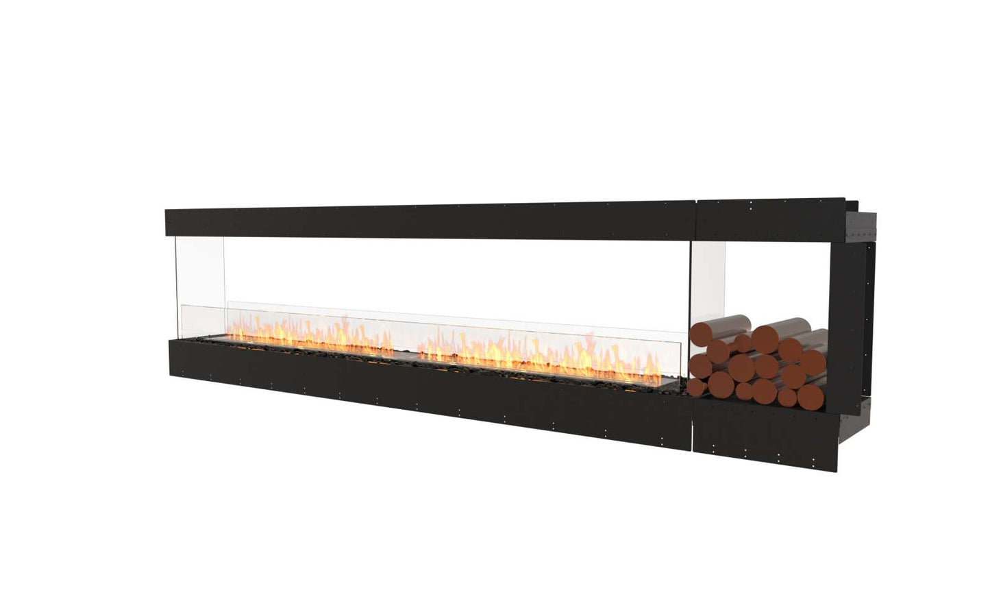 EcoSmart - Flex Fireplace 122PN.BXR - Peninsula - Black