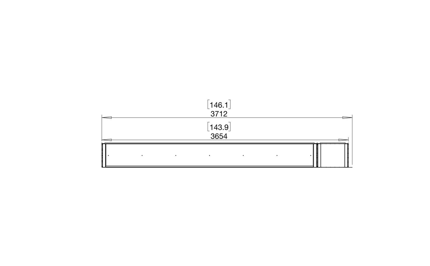 EcoSmart - Flex Fireplace 140LC.BXR - Left Corner - Black