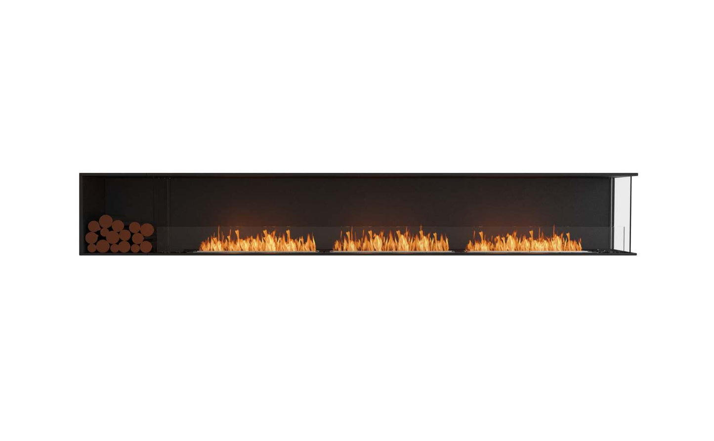 EcoSmart - Flex Fireplace 140RC.BXL - Right Corner - Black
