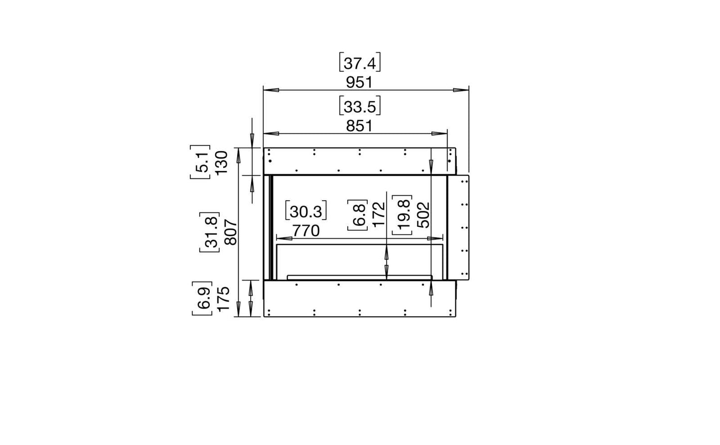 EcoSmart - Flex Fireplace 32LC - Left Corner - Black