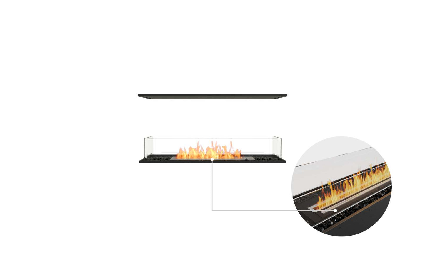 EcoSmart - Flex Fireplace 42IL - Island - Black