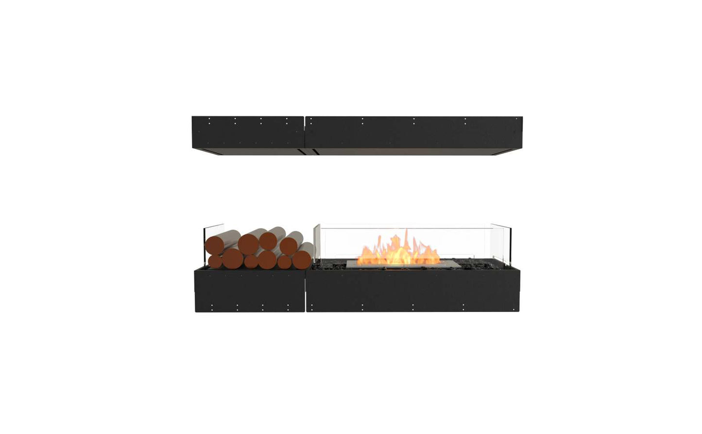 EcoSmart - Flex Fireplace 50IL.BX1 - Island - Black