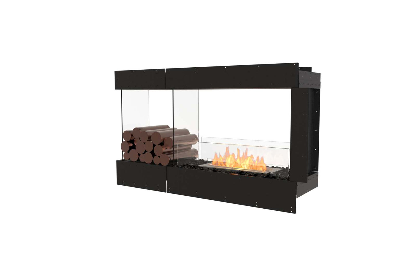 EcoSmart - Flex Fireplace 50PN.BXL - Peninsula - Black