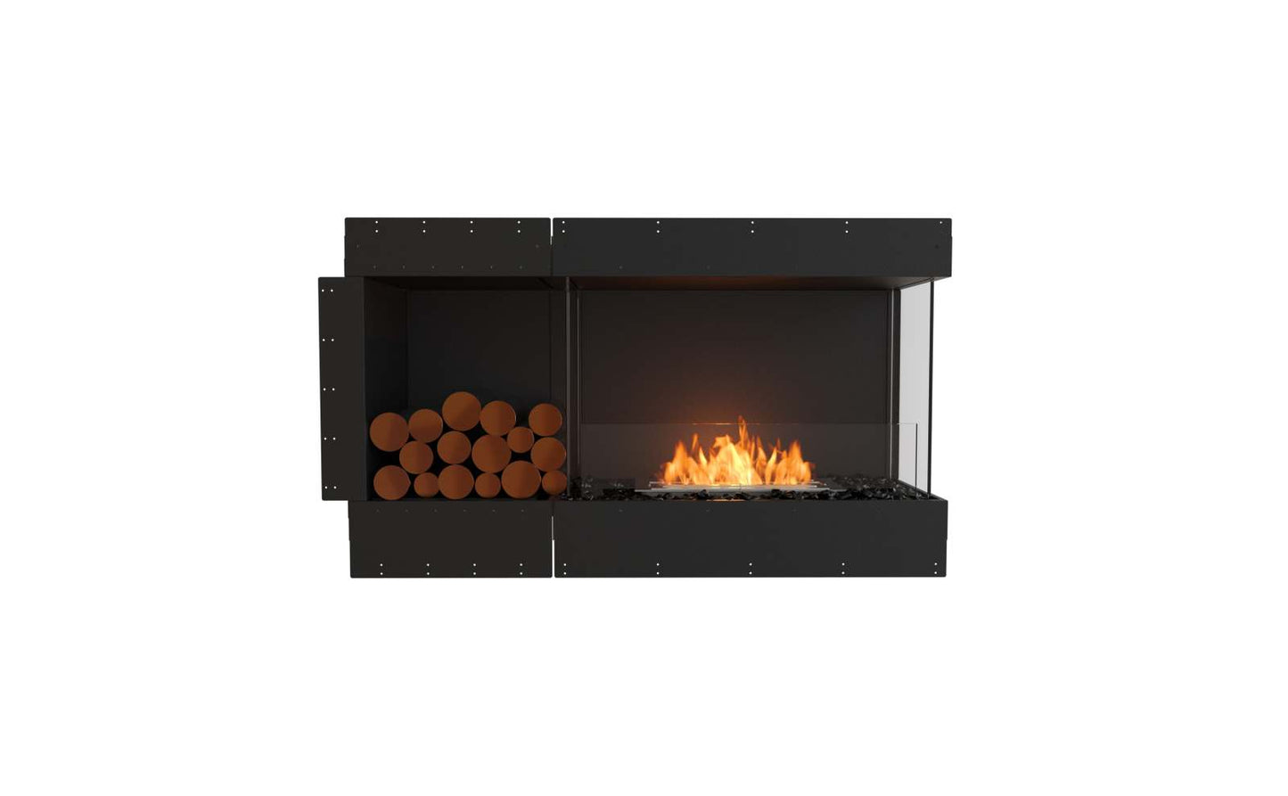 EcoSmart - Flex Fireplace 50RC.BXL - Right Corner - Black