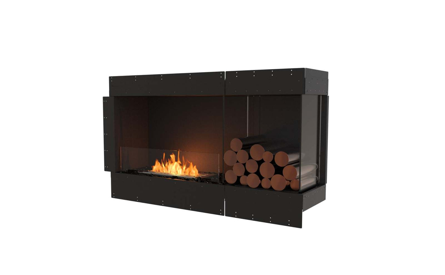 EcoSmart - Flex Fireplace 50RC.BXR - Right Corner - Black