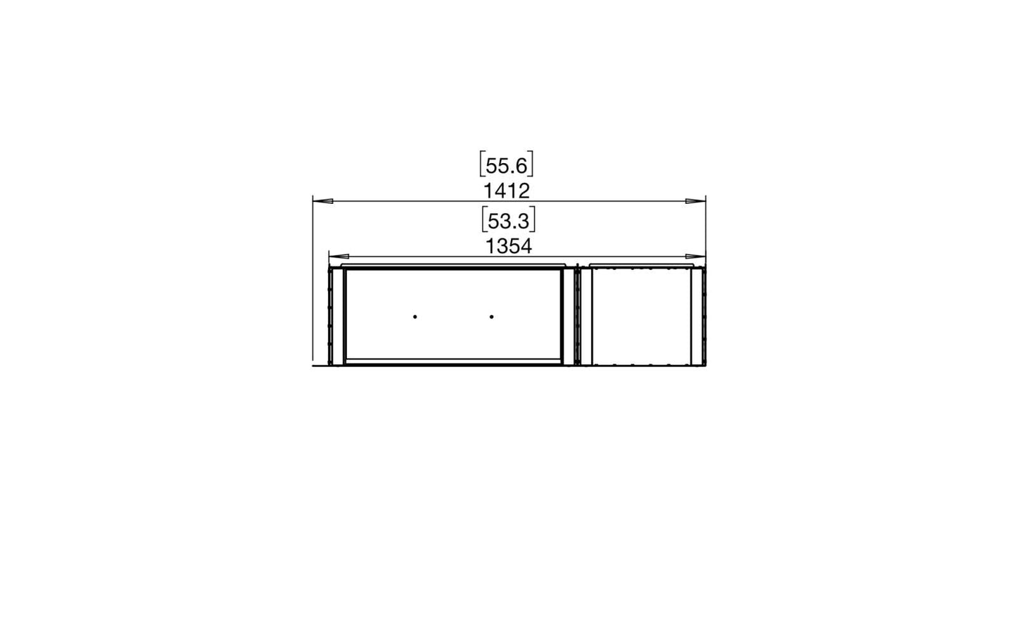 EcoSmart - Flex Fireplace 50RC.BXR - Right Corner - Black