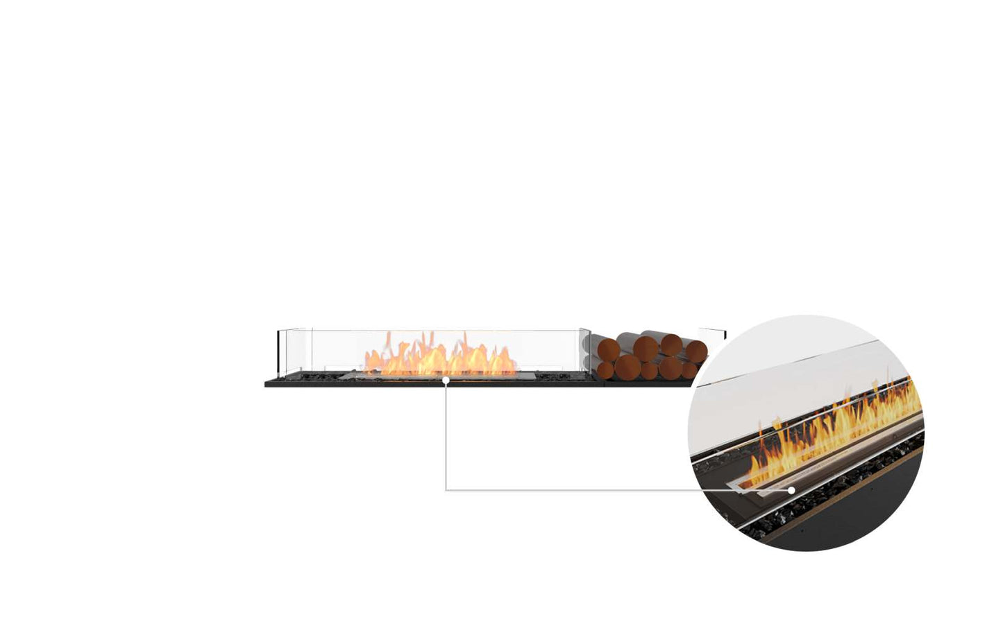 EcoSmart - Flex Fireplace 60BN.BX1 - Bench - Black