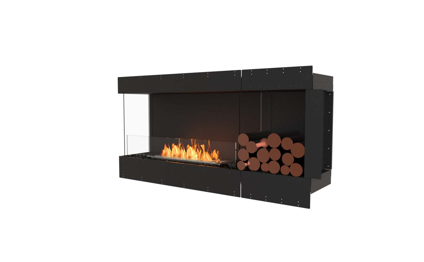 EcoSmart - Flex Fireplace 60LC.BXR - Left Corner - Black
