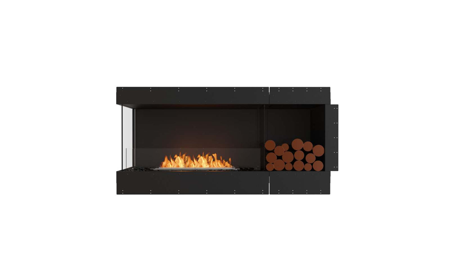 EcoSmart - Flex Fireplace 60LC.BXR - Left Corner - Black